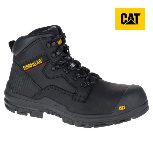 CAT Bearing S3 Water Resistant HRO SRC Steel Toe Men's Work Boots Black (AU E-176) Australia